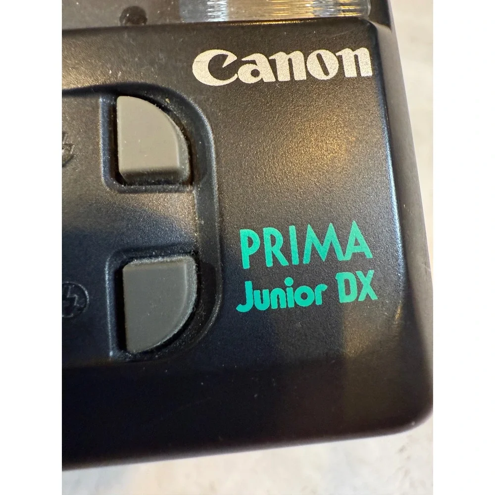 Canon Prima Junior DX 35mm Film Camera Black Point and Shoot Vintage Japan
